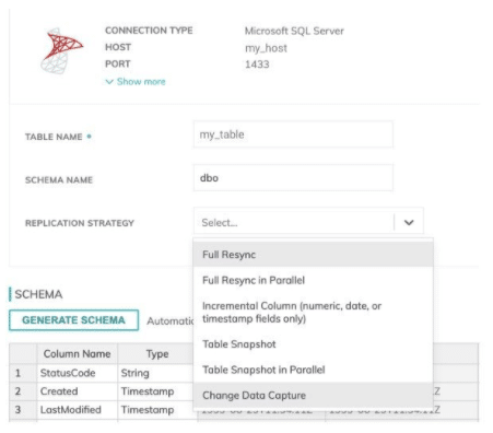 Product screenshot for Change Data Capture in Ascend.io