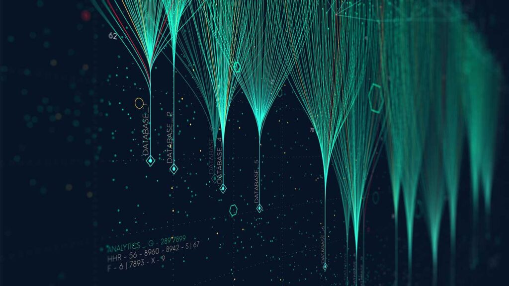 Data streams representing data mesh implementation