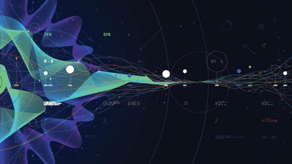 data flow with icons to represent data pipeline orchestration