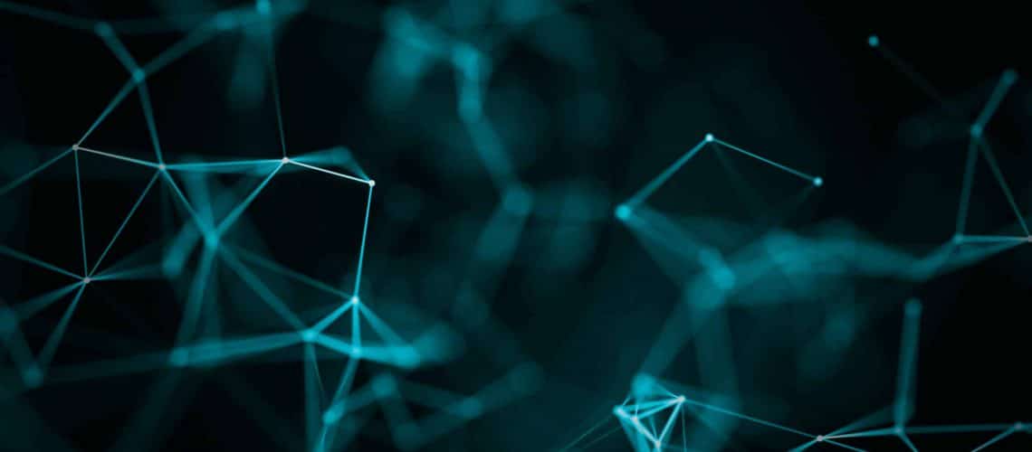abstract background with interconnected lines to represent a data mesh.
